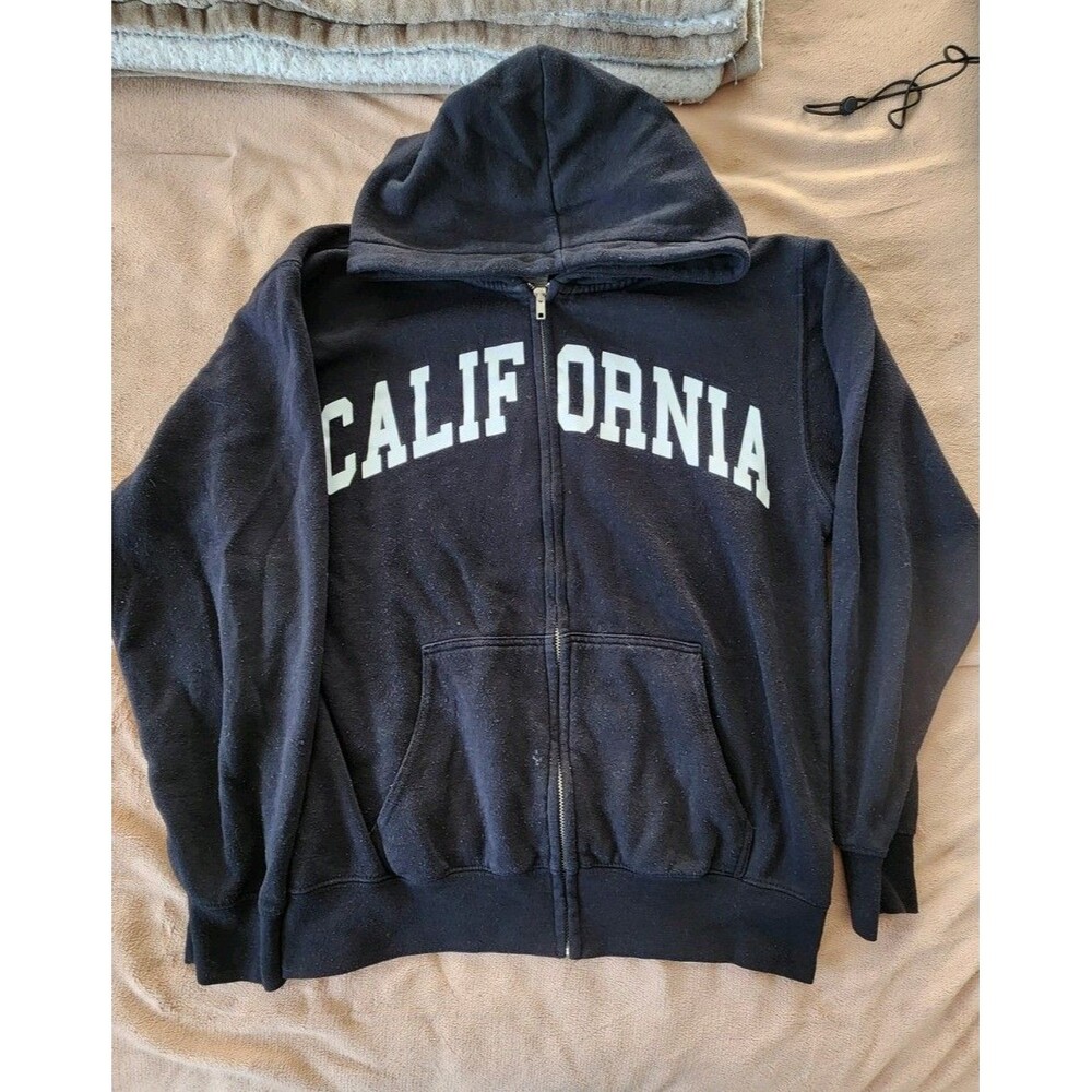 Reflex Women’s Size Small Black California Graphic Zip-Up Hoodie
